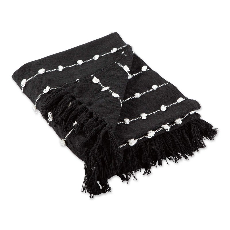 DII Woven Loop Throw Collection, 50x60, Black - Image 1